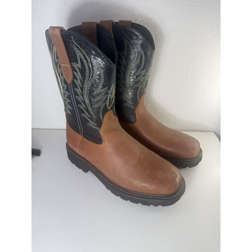 J.B. Dillon Reserve Mens Leather Cowboy Boots JBRG202. Size 10.5 D. Read Details